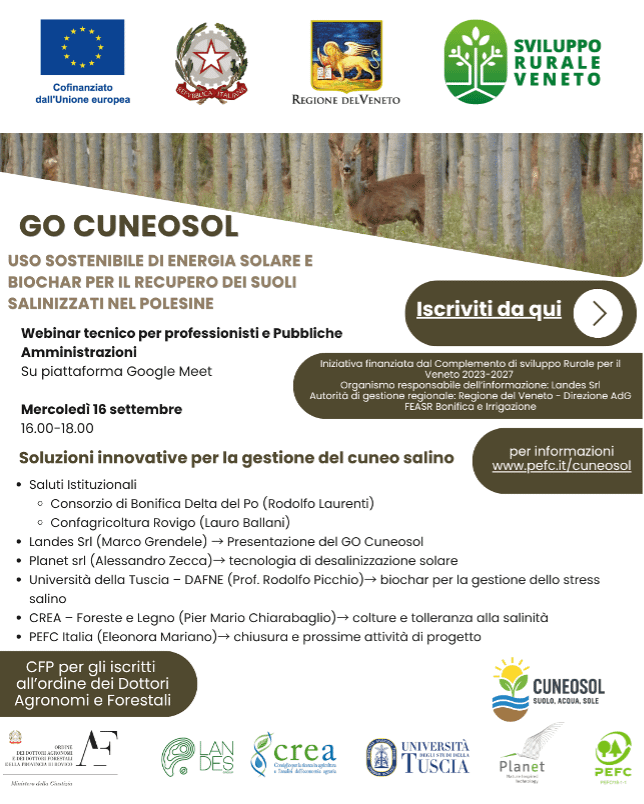 CUNEOSOL: un webinar sulle soluzioni innovative per la gestione dei suoli salinizzati 1 Cuneosol