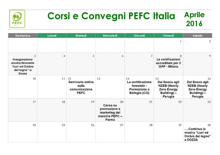 Corsi e convegni – Aprile 2016 1 Corsi e Convegni PEFC Italia_calendario-001